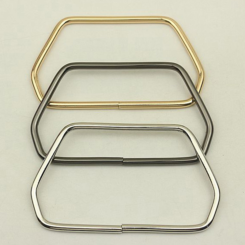 Luxury Bags With Silver Hardware - 11.7 センチメートル六角台形金属ハンドルハンドバッグ DIY バッグアクセサリーバッグストラップゴールドシルバー財布フレーム荷物ハードウェア