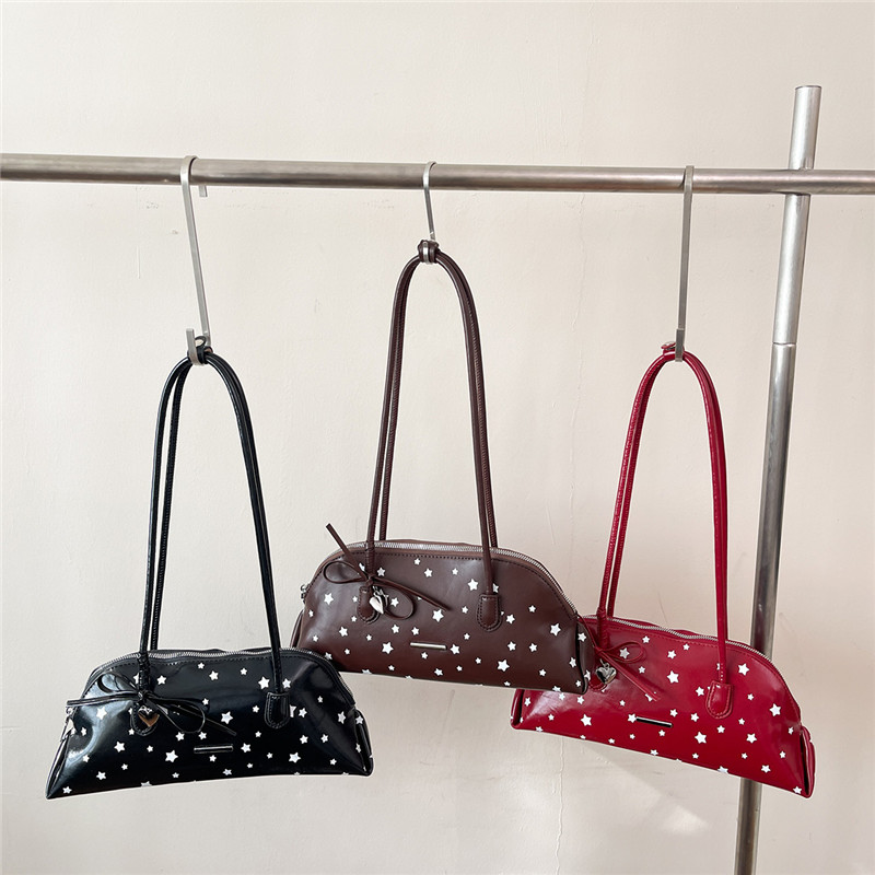 Luxury Bags Affordable - 新しい PU スターズボウジッパースイートバッグ絶妙な質感のファッションショルダーバッグ 2026 高品質手頃な価格の高級サッチェルバッグ