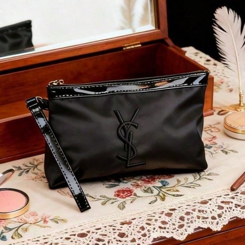 Luxury Bags Ysl - YSL クラシックコスメティックバッグ 女性用 高級ポータブル ブラック トラベル