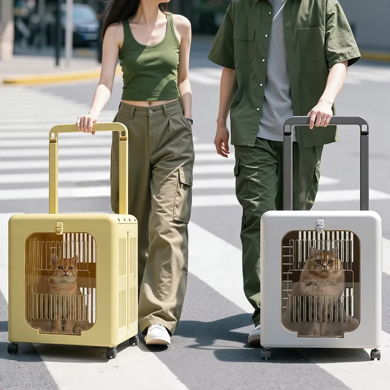 Luxury Bags Wholesale - PP高級ペットキャリー 猫と小型ペット用 通気性のあるポータブルキャリーバッグ 折りたたみ式ペットベビーカー 卸売 旅行用
