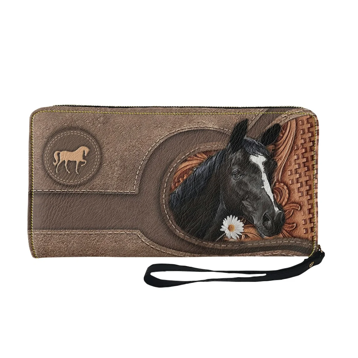 女性用高級ブランド財布 動物馬3Dプリント 長財布 マネーバ - Luxury Bags Name For Women のレビューと価格