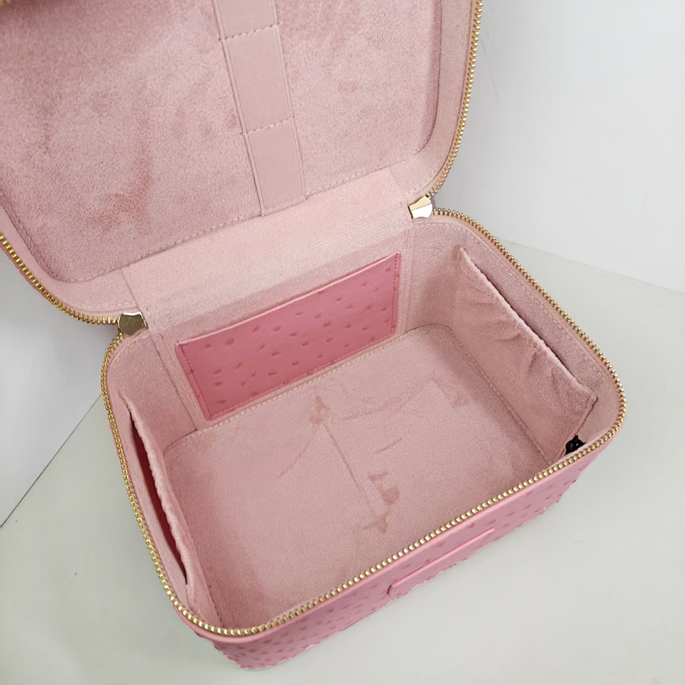 高級ダチョウモックレザー女性用メイクアップバニティバッグ、カ - Luxury Bags Name For Women のレビューと価格