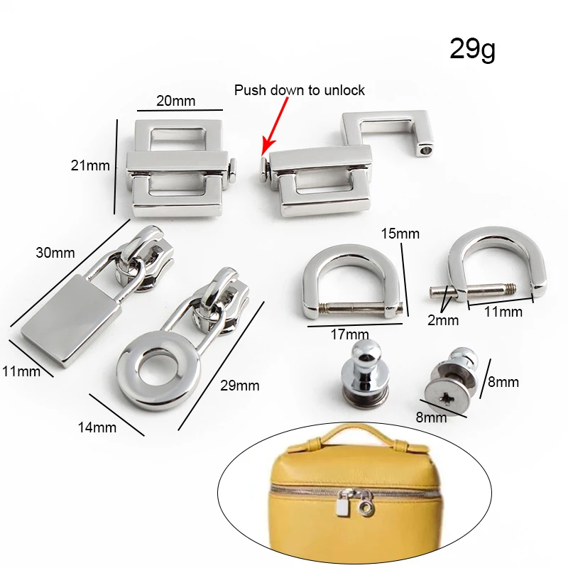 ゴールド、シルバーステンレス鋼金属長方形ハンガークラスプロッ - Luxury Bags With Silver Hardware のレビューと価格