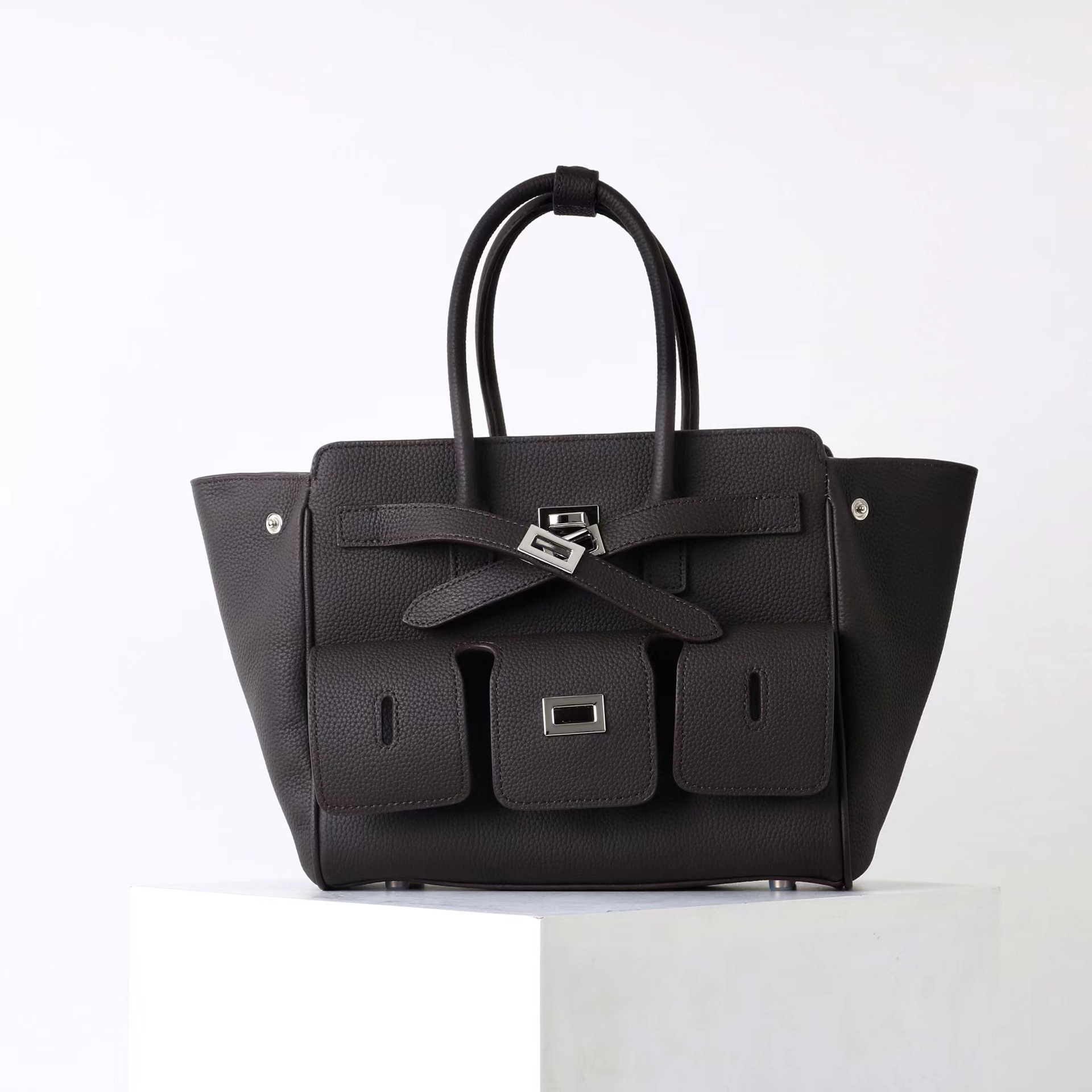 高級ブランド本革女性ハンドバッグライチ柄牛革ショルダーバッグ - Luxury Bags With Silver Hardware のレビューと価格