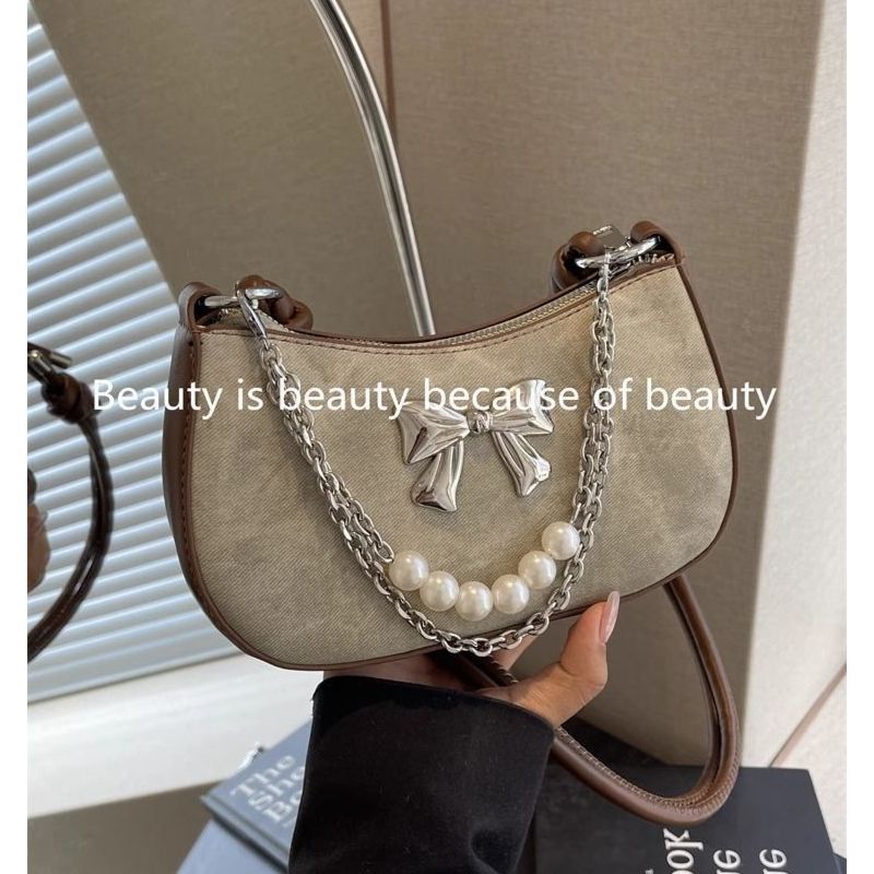 高品質人気販売卸売ニッチデザインパールボウ軽量ショルダーバッ - Luxury Bags Wholesale のレビューと価格