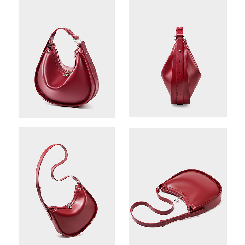 純粋なスプリット牛革女性のホーボス脇の下バッグ女性のためのソ - Luxury Bags Wholesale のレビューと価格