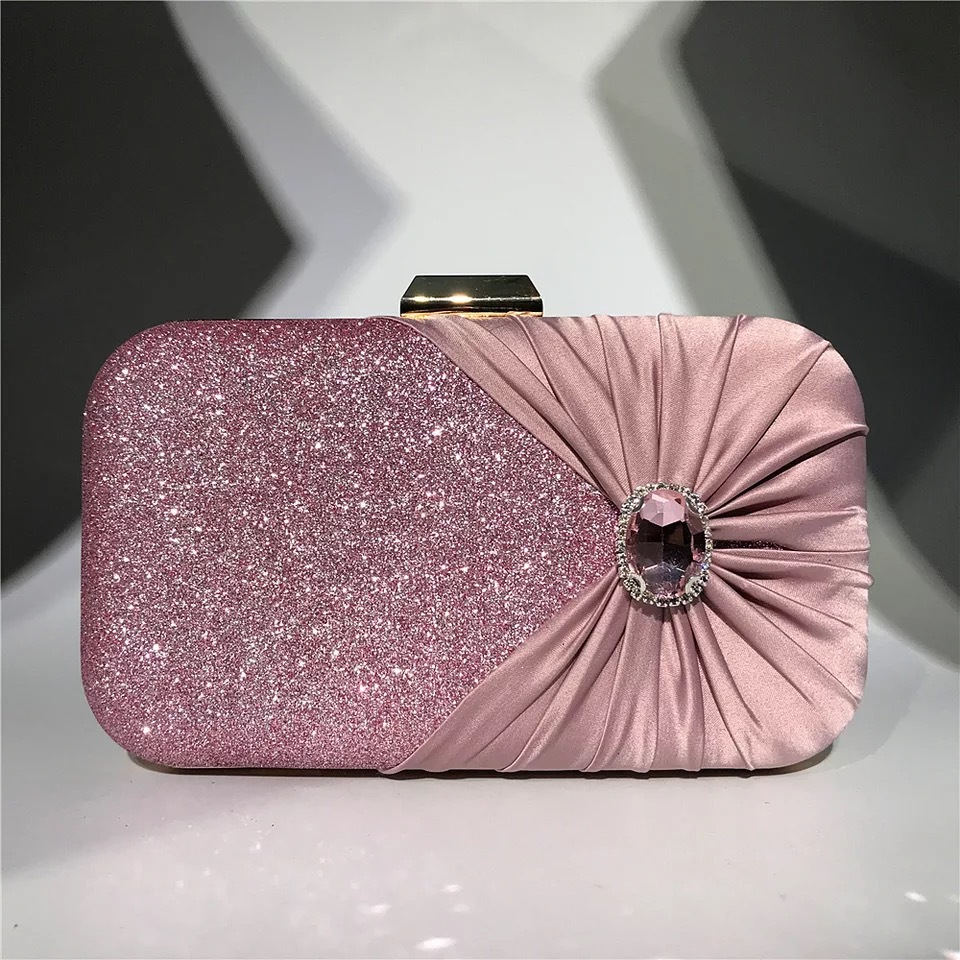 シルバー高級クリスタルイブニングバッグフラワーデザイナーダイ - Luxury Bags Green のレビューと価格