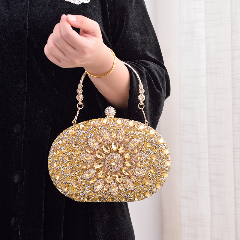 イブニングクラッチバッグ 結婚式パーティー用 高級オーバルグ - Luxury Bags Green のレビューと価格