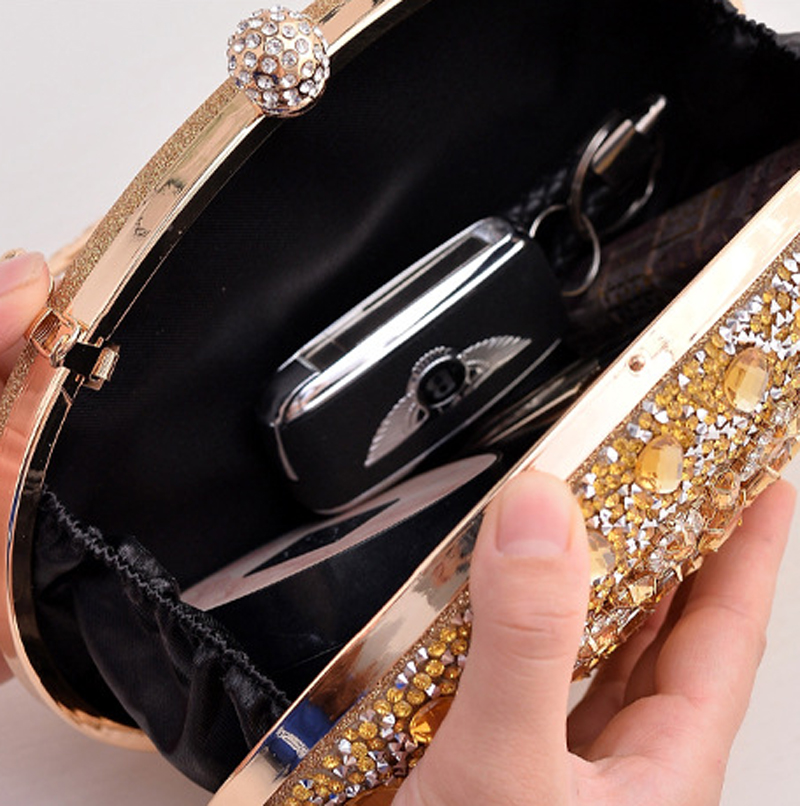 イブニングクラッチバッグ 結婚式パーティー用 高級オーバルグ - Luxury Bags Green のレビューと価格