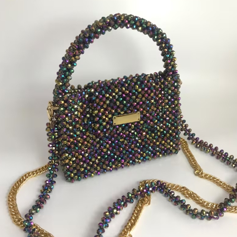 カラフルなビーズのクロスボディバッグ,ハンドバッグ,チェーン - Luxury Bags Wholesale のレビューと価格